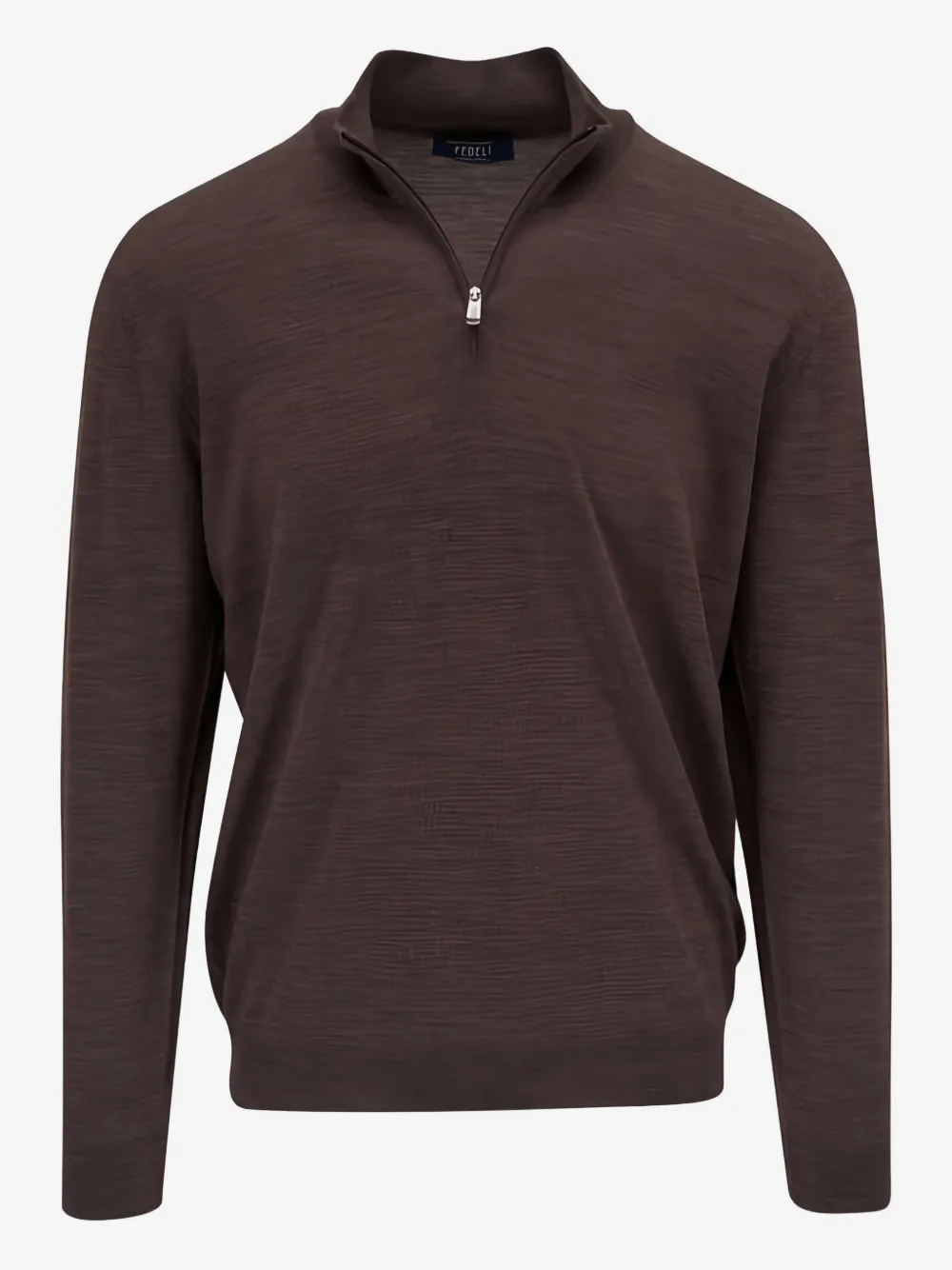 Fedeli half-zip wool sweater | Brown | Image 1
