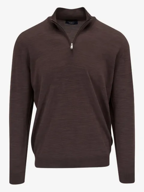 Fedeli half-zip wool sweater