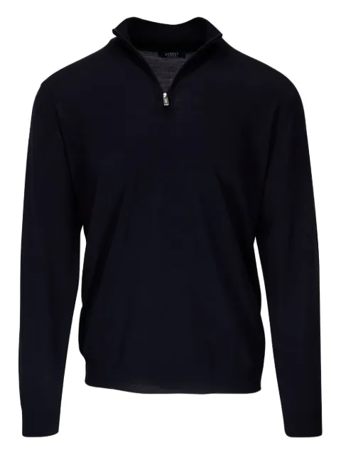 Fedeli half-zip wool sweater