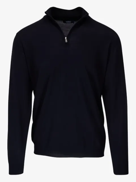 Fedeli half-zip wool sweater