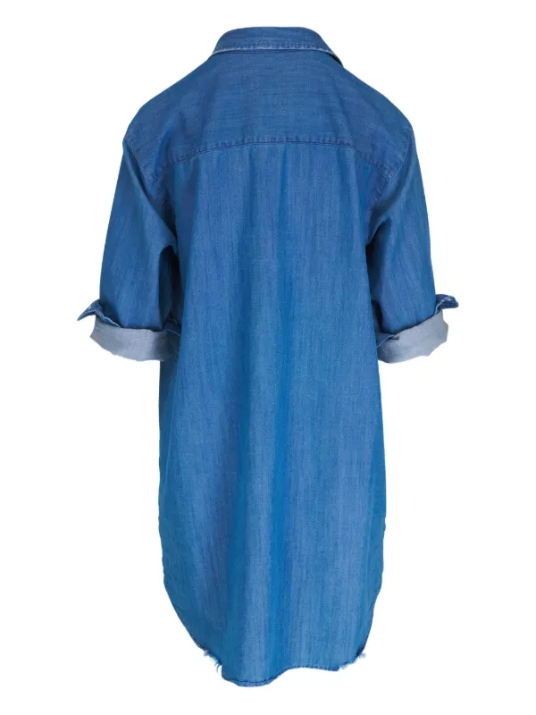 smocked midi dress with sleeves SUGARLIPS Women's Odella Floral Analisa Smocked Midi Dress - Blue