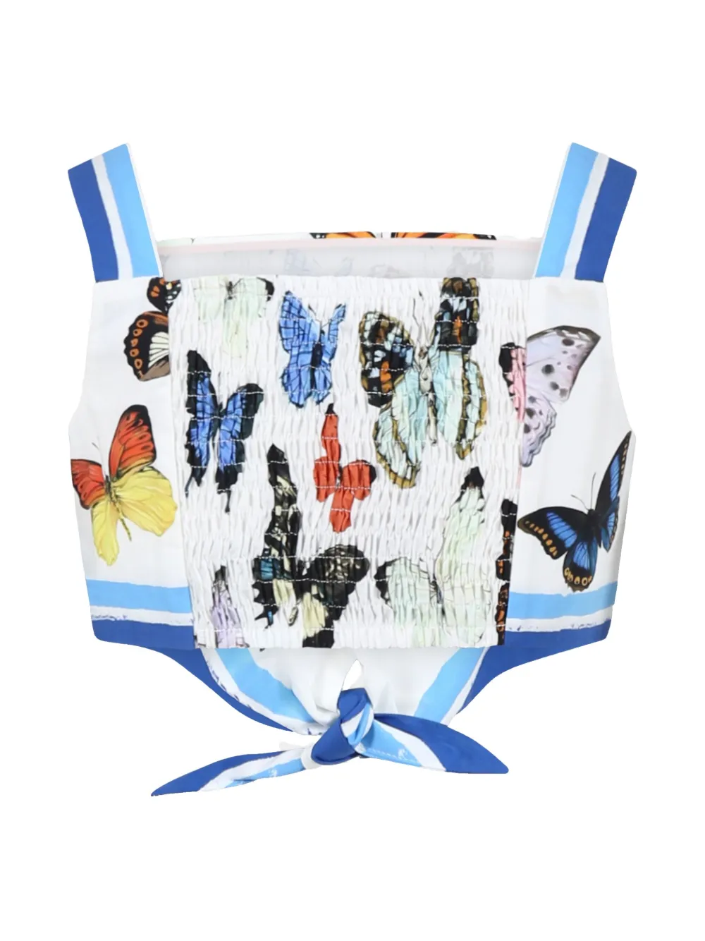 Dolce & Gabbana Kids butterfly-print top - Wit