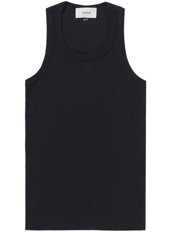 トップス ANCELLM DAMAGE WAFFLE TANK TOP/BLACK ANCELLM - DAMAGE WAFFLE TANK TOP/BLACK | NapsNote