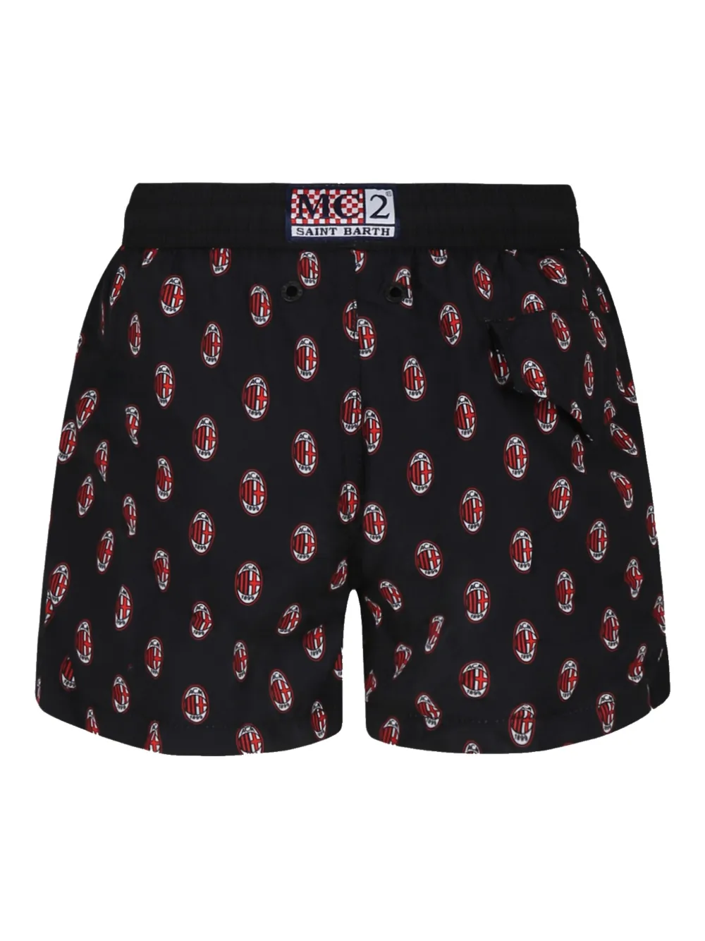 MC2 Saint Barth Kids Milan-print swim shorts - Zwart