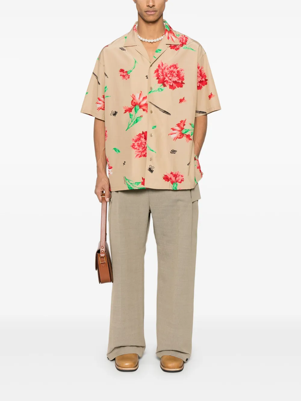 Moschino printed shirt - Beige