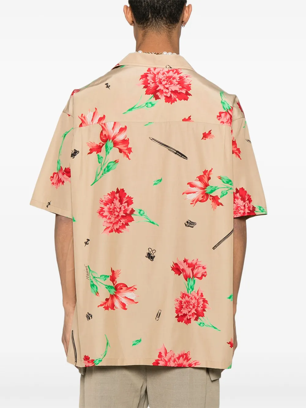 Moschino Overhemd met print Beige