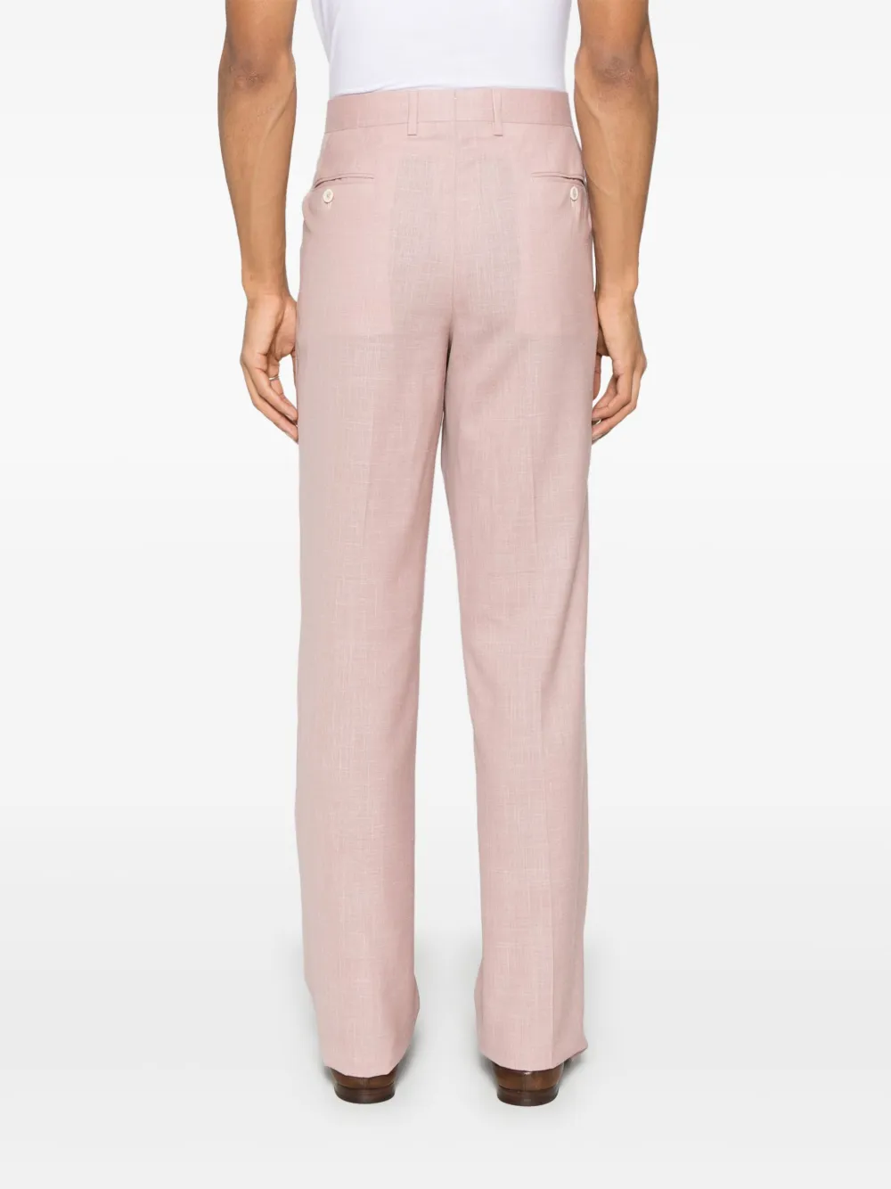 Lardini Plooibroek met toelopende pijpen Roze