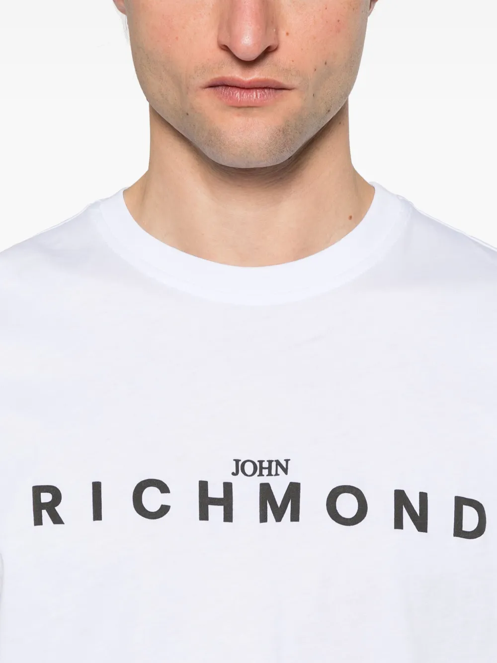 John Richmond T-shirt met logoprint Wit