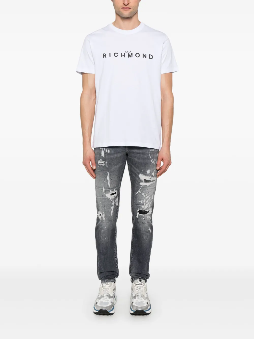 John Richmond logo-print T-shirt - Wit