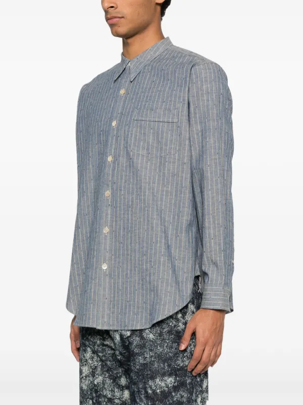 TAIGA TAKAHASHI ストライプ シャツ | ブルー | FARFETCH JP