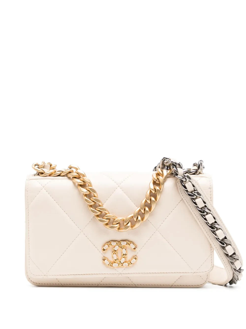 CHANEL Pre-Owned 19 wallet on chain | Neutrals | Image 1