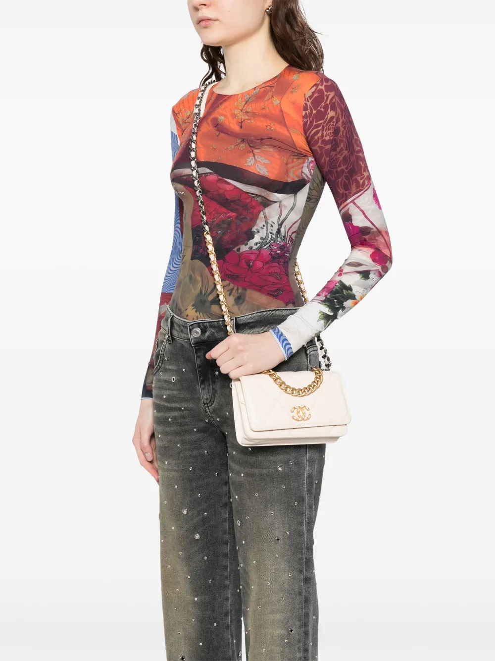 CHANEL Pre-Owned 19 wallet on chain | Pre-Owned | Image 2