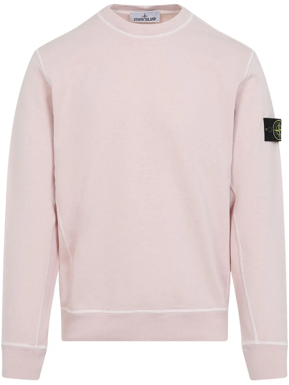 Stone Island Organic Cotton Sweatshirt In Pink