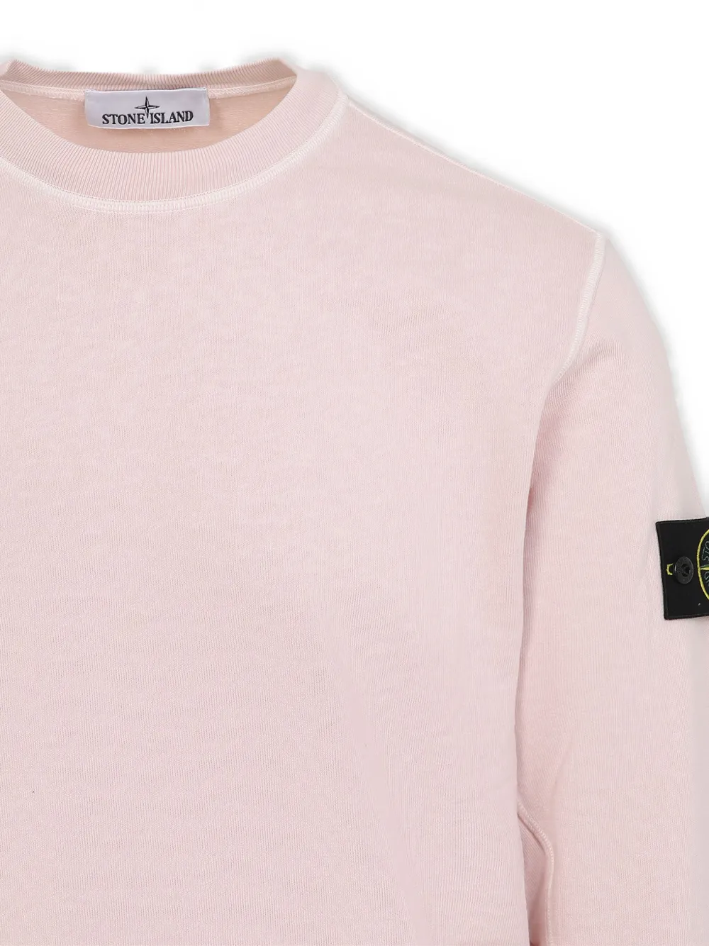 Stone Island Organic Cotton Sweatshirt In Pink