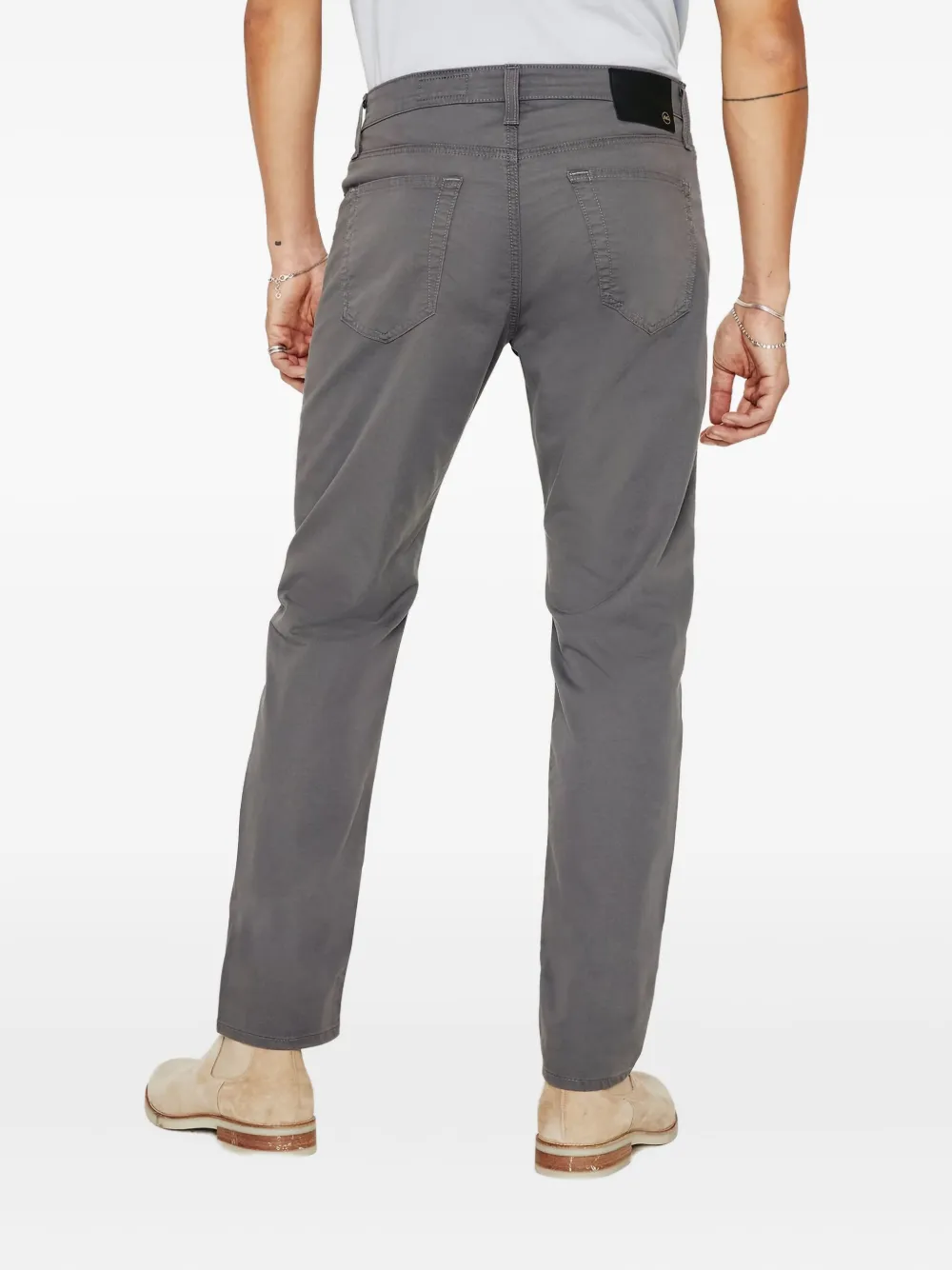 Ag Everett Commuter Performance Slim Straight Sateen Pants In Gray