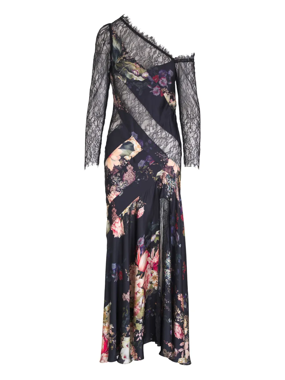 Camilla floral-print asymmetrical dress | Black | Image 1