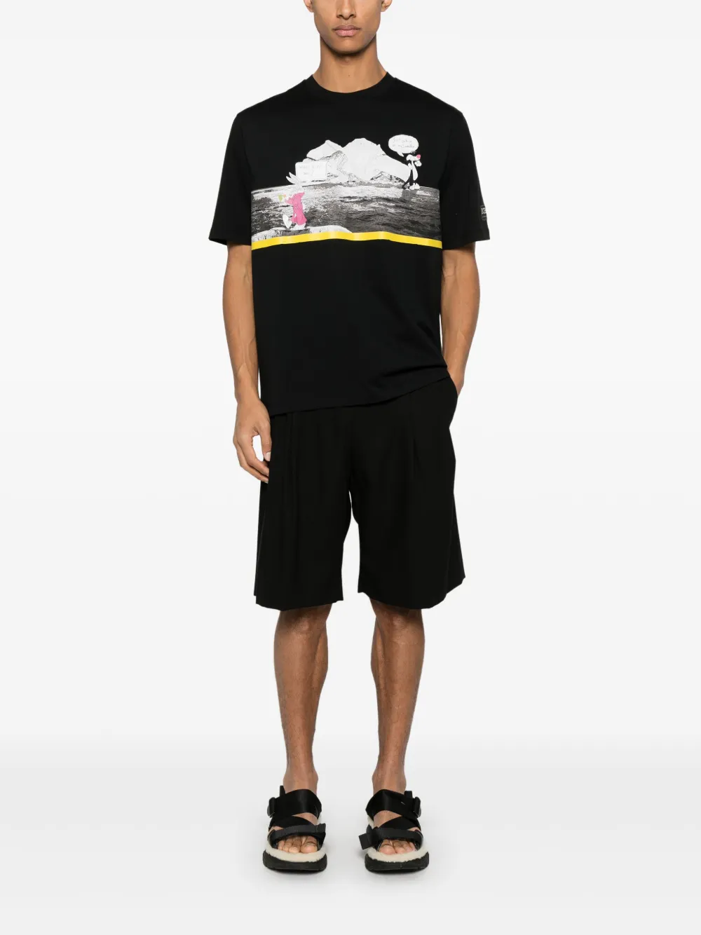 Iceberg x Looney Tunes jersey T-shirt - Zwart