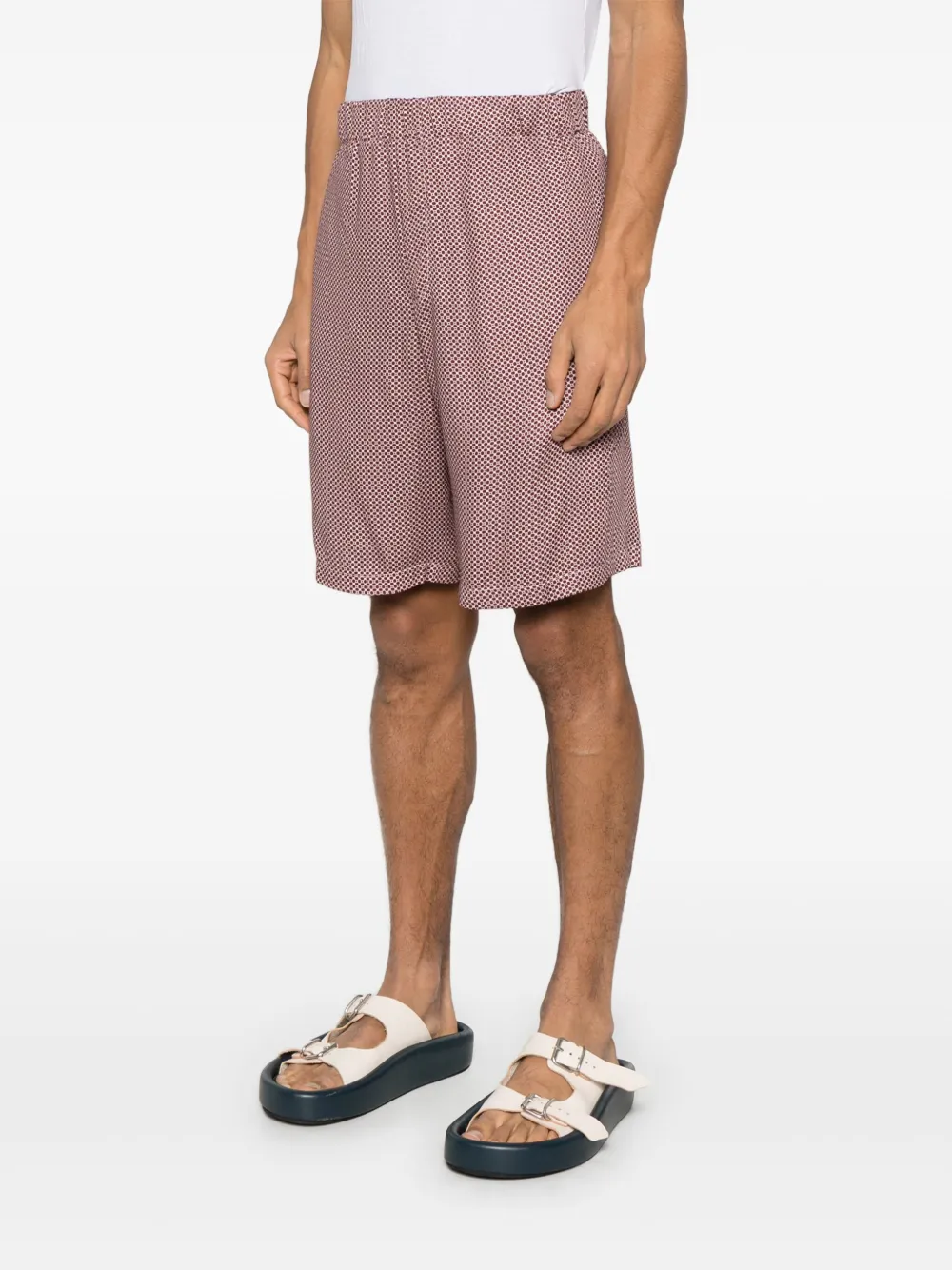 A Paper Kid Bermuda shorts met geometrische print Rood