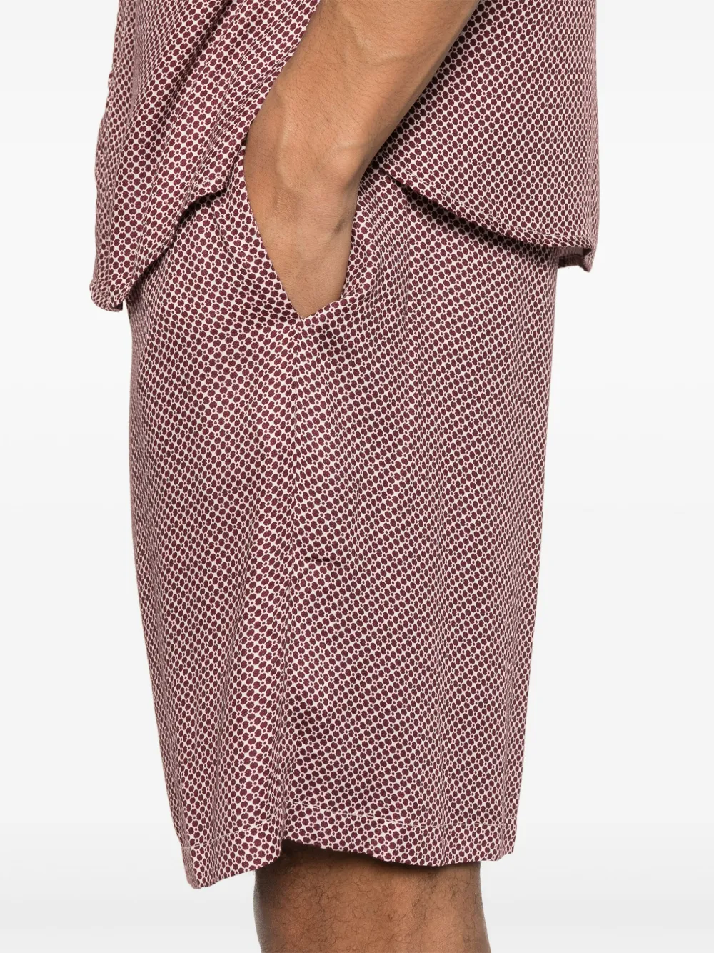 A Paper Kid Bermuda shorts met geometrische print Rood