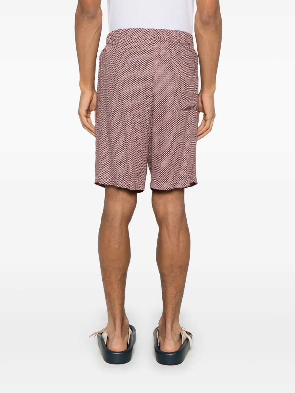 A Paper Kid Bermuda shorts met geometrische print Rood