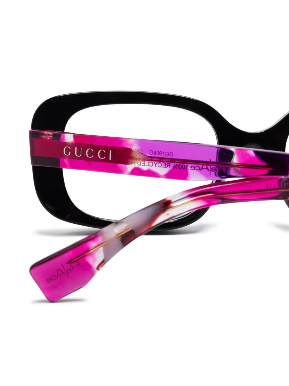 Gucci Butterfly-frame Glasses In ブラック