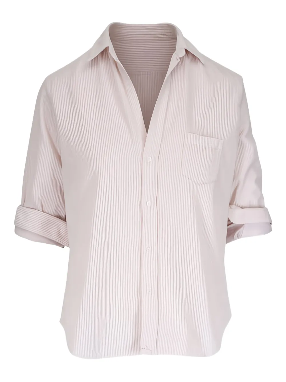 Frank & Eileen Stripe Cotton Shirt In Neutral
