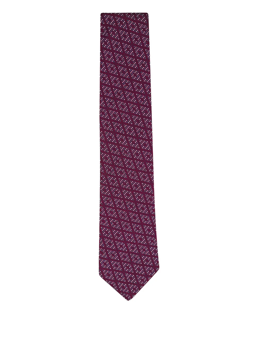 Zegna geometric-pattern silk tie | Red | Image 1