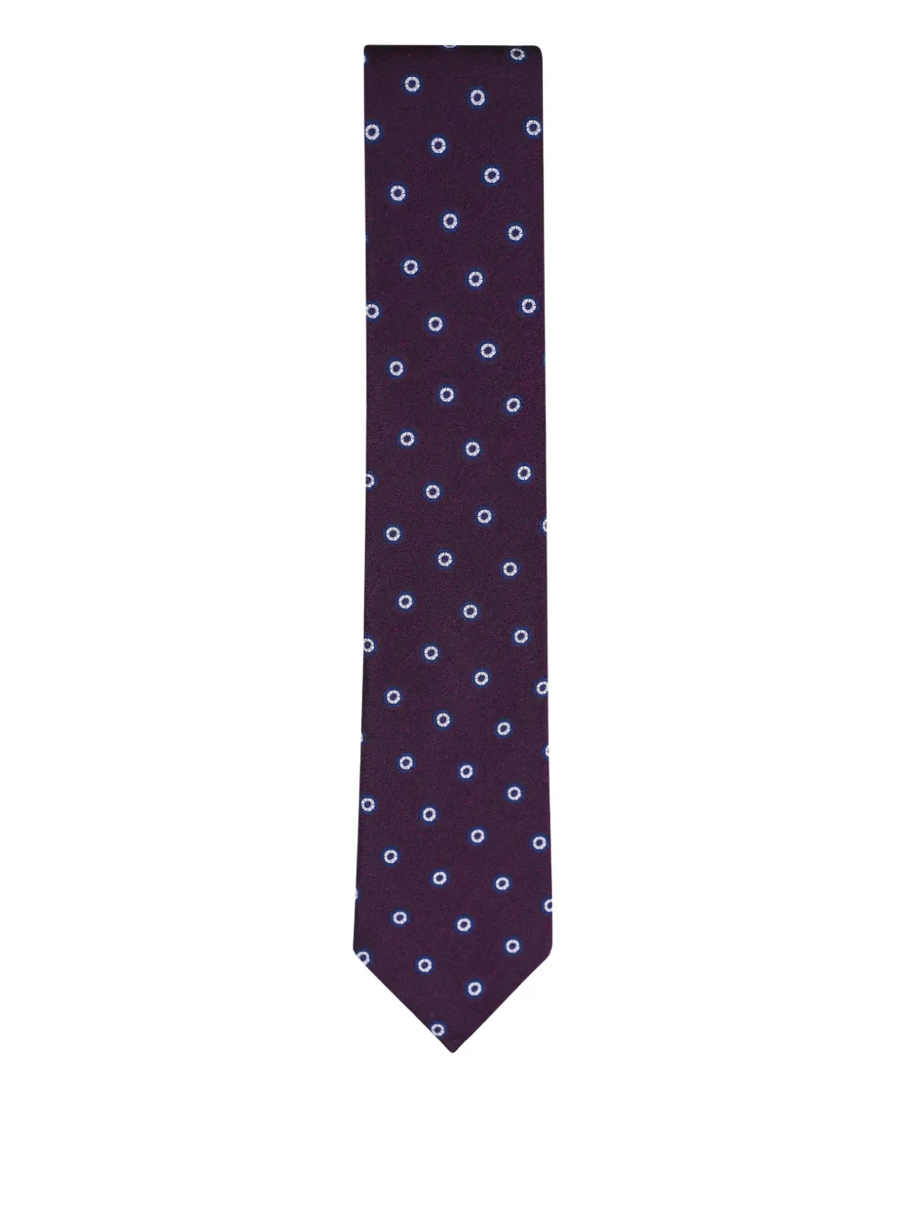 Zegna Floral-pattern Tie In Purple