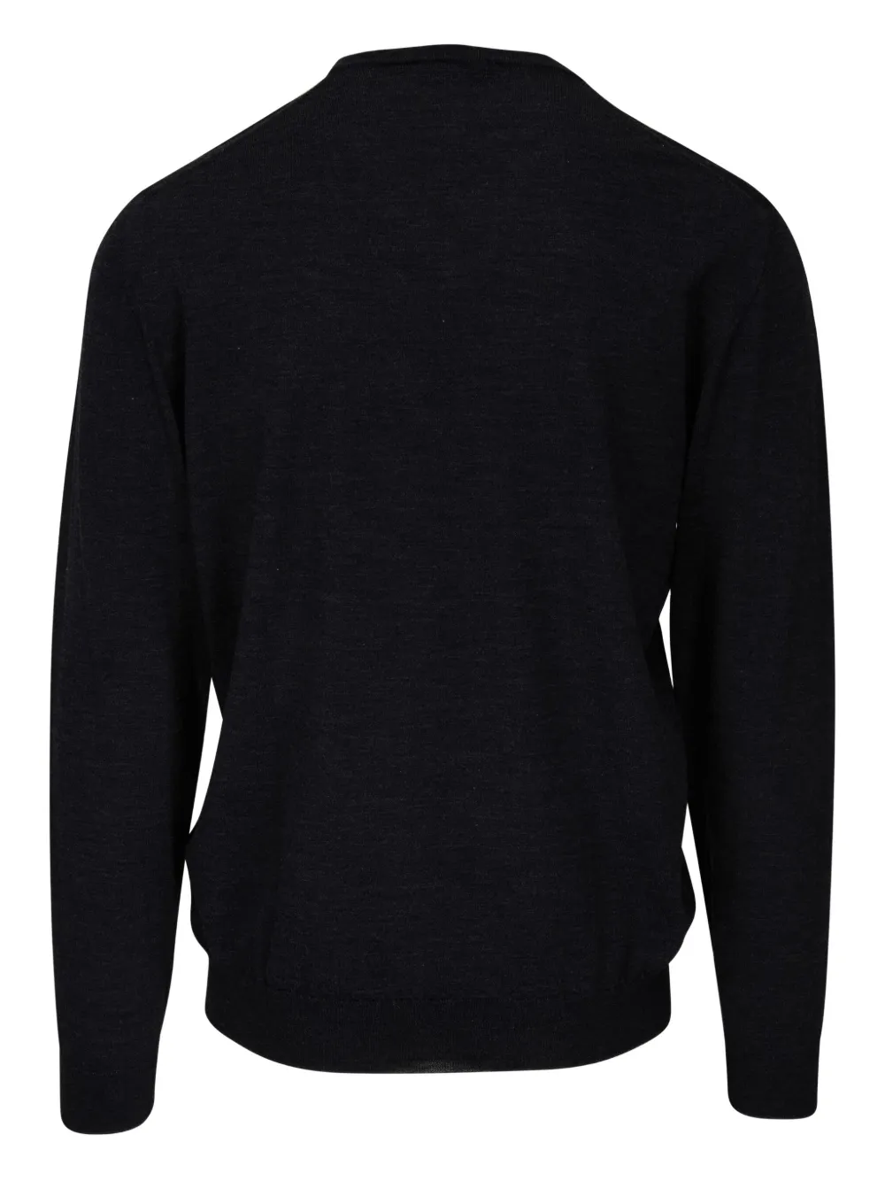 Fedeli V-neck wool sweater - Zwart