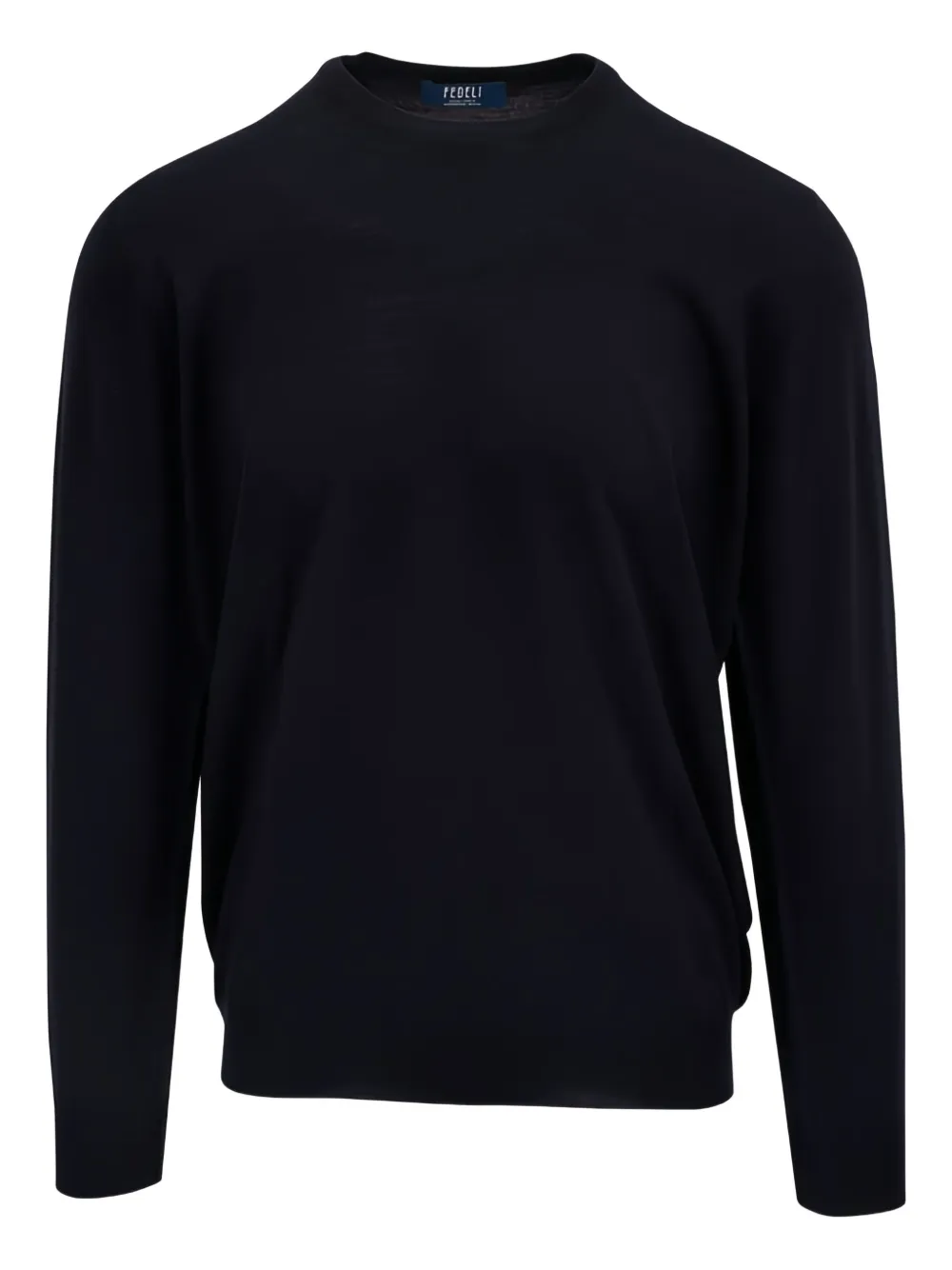 Fedeli Crew-neck Wool Sweater In Blue