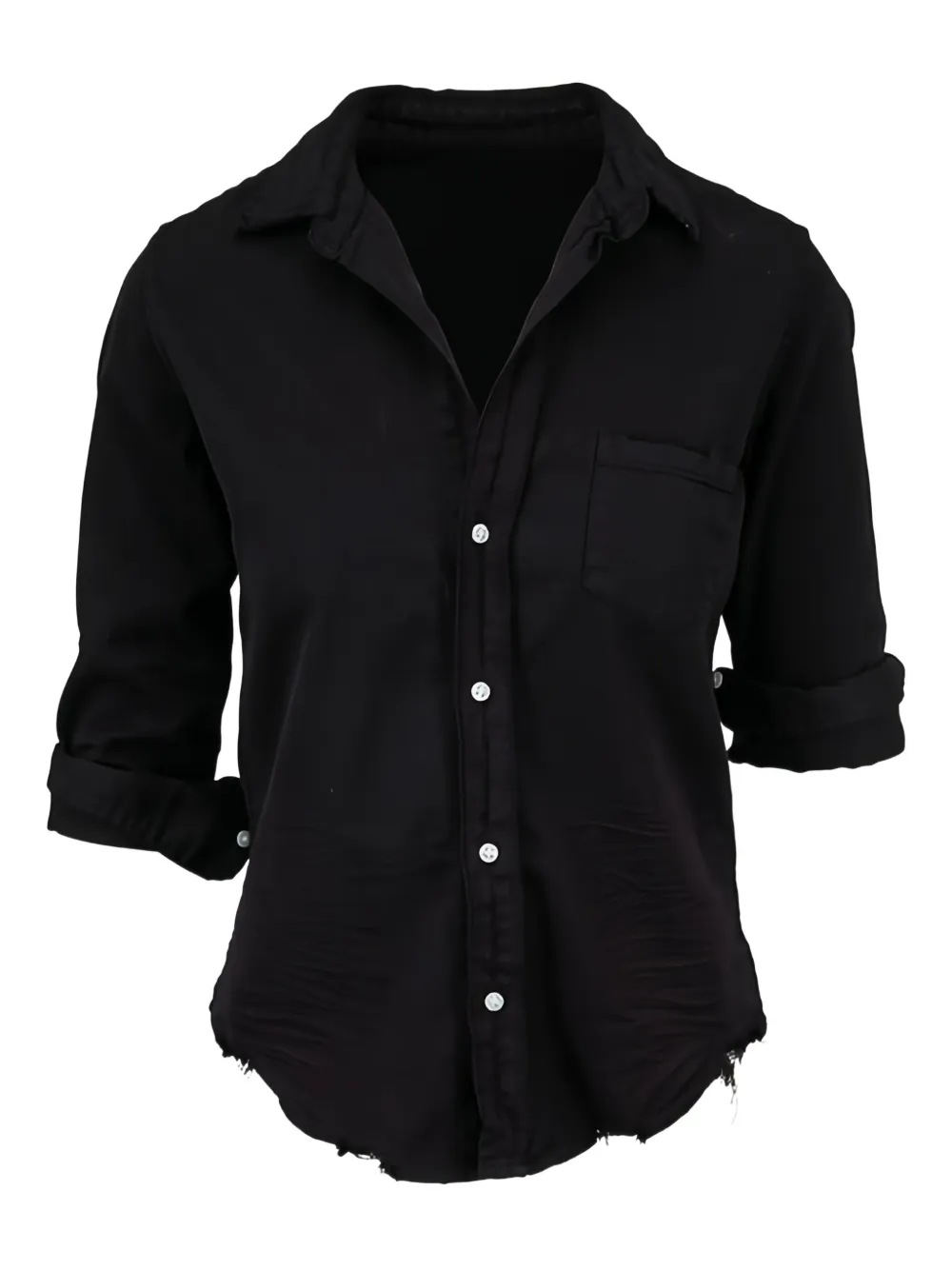 Frank & Eileen cotton long-sleeve shirt | Black | Image 1
