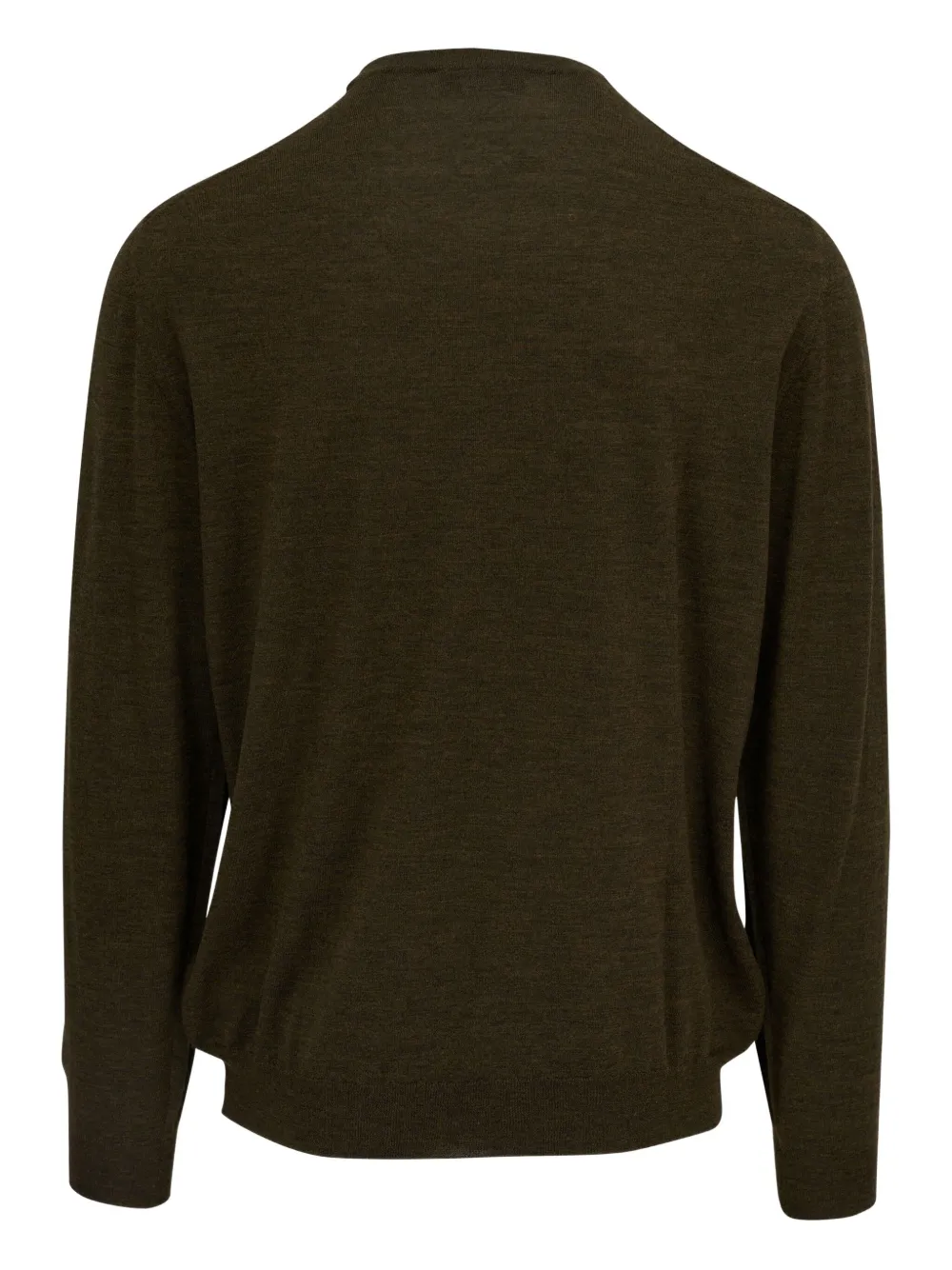 Fedeli Round-neck Wool Sweater In Green