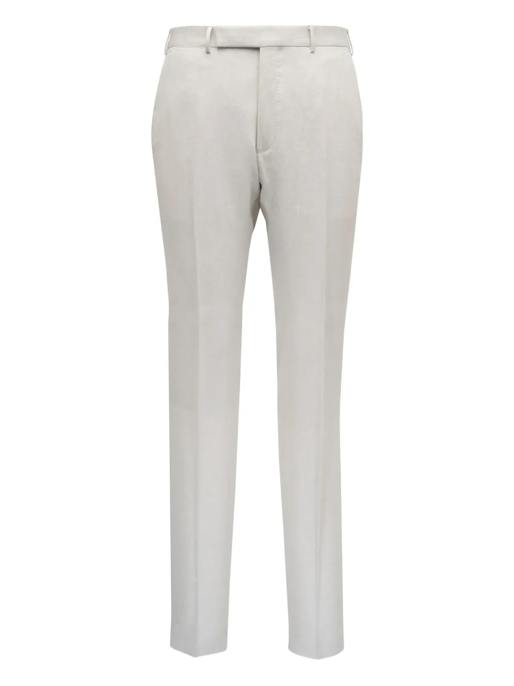 Zegna flat-front tailored trousers | White | Image 1