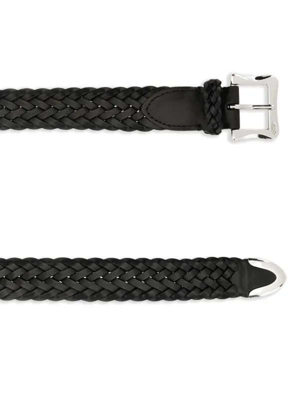 J&M Davidson Braided Belt | Black | FARFETCH IL