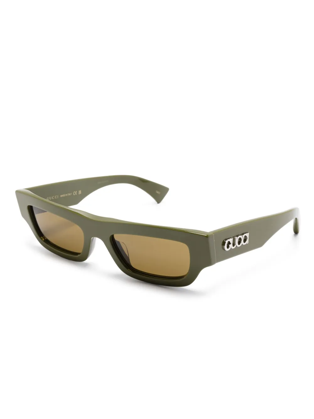 Gucci Eyewear Zonnebril met rechthoekig montuur - Groen