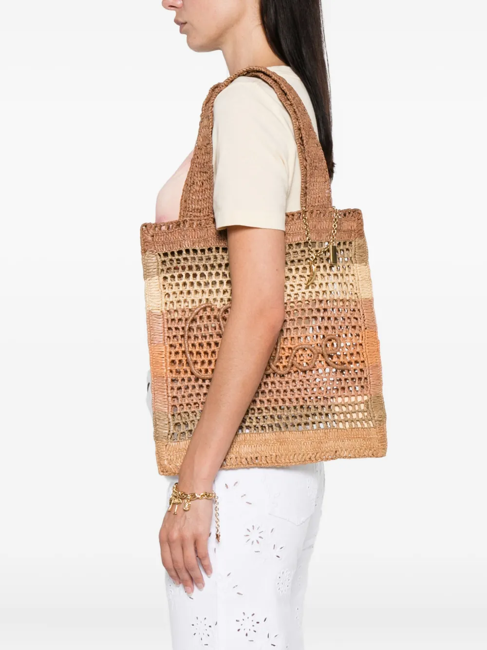 Chloé raffia tote bag Beige