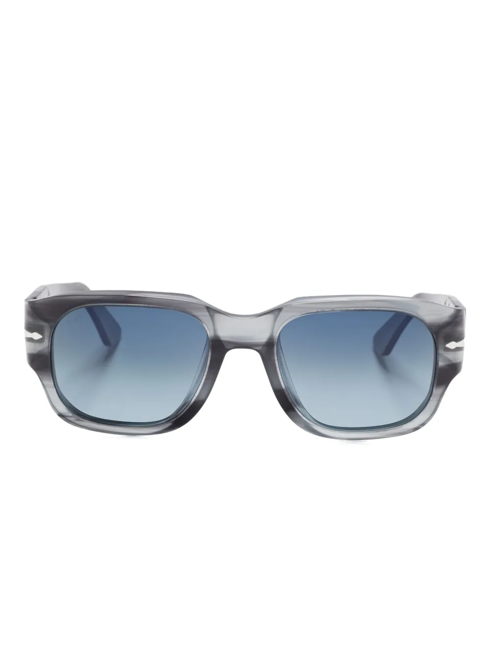 Persol Zonnebril met rechthoekig montuur Zwart
