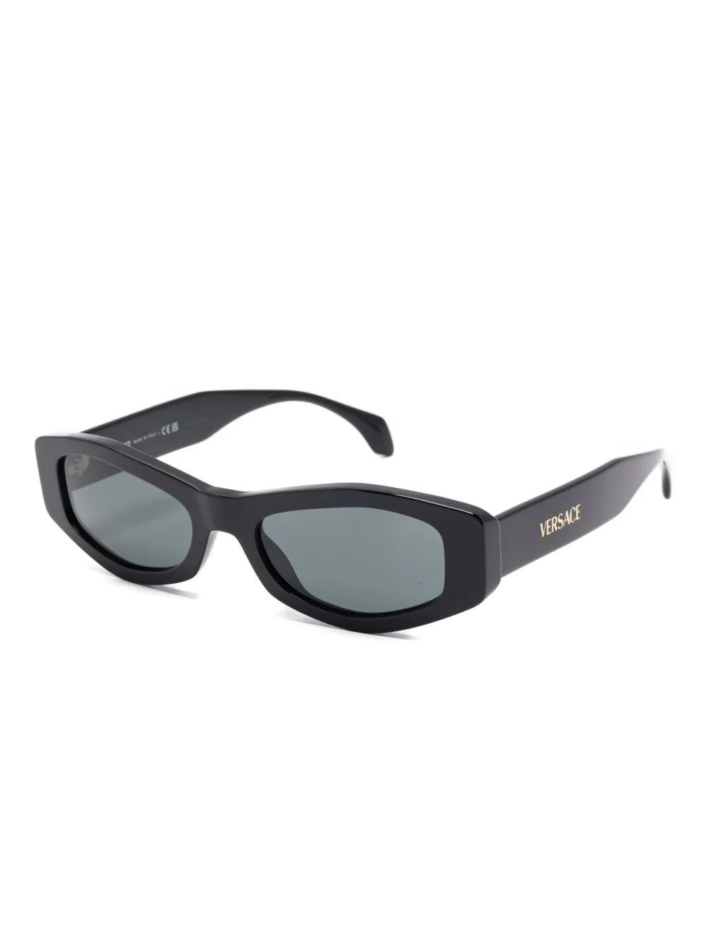 Versace Eyewear Zonnebril met geometrisch montuur Zwart