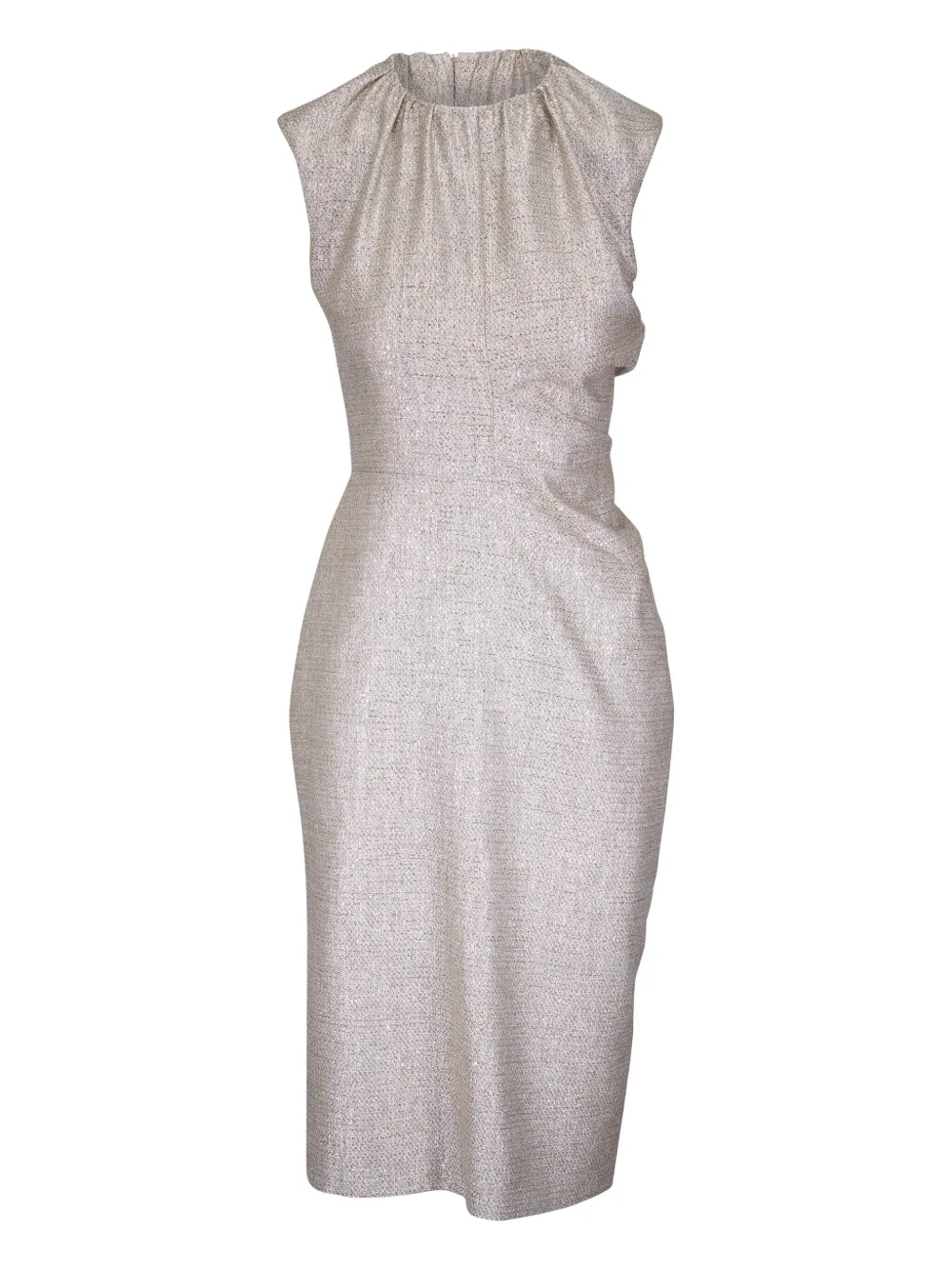 Kiton Metallic midi-jurk Goud