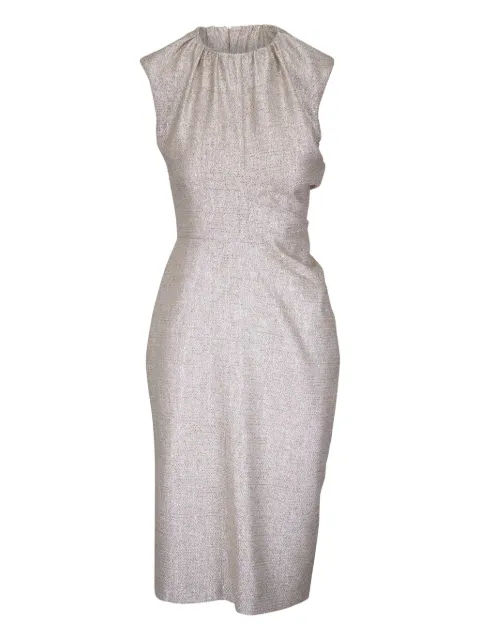 Kiton metallic-finish midi dress 