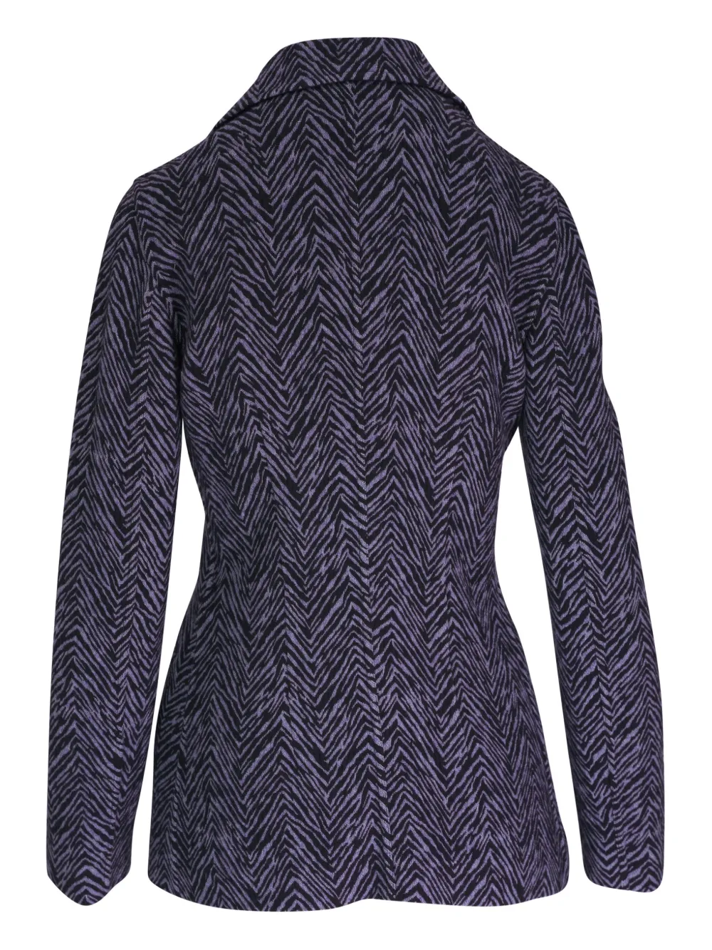 Giorgio Armani Zebra-print Blazer In Black