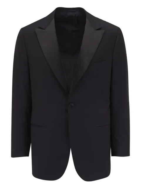 Kiton blazer con ribete satinado