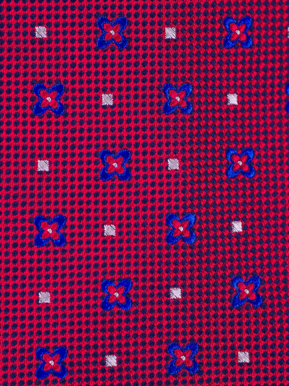Kiton floral-patterned silk tie - Rood