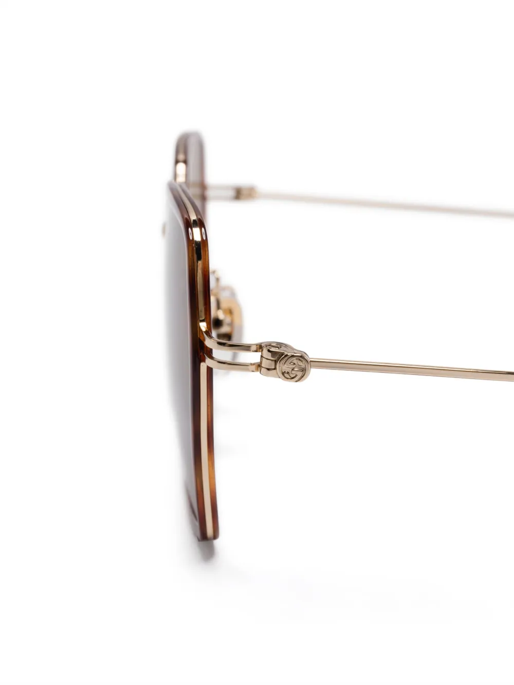 Gucci Eyewear Zonnebril met schilpadschild design Goud