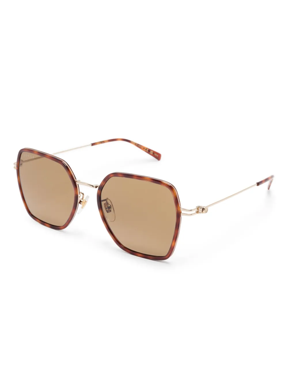 Gucci Eyewear Zonnebril met schilpadschild design - Goud