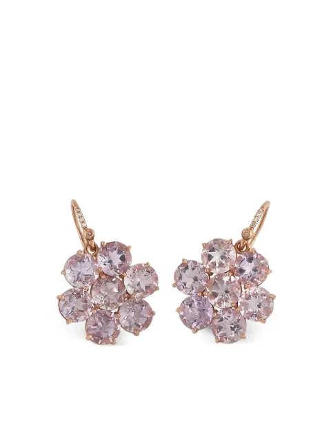 Irene Neuwirth 18K rose gold Classic Floret rose of France earrings