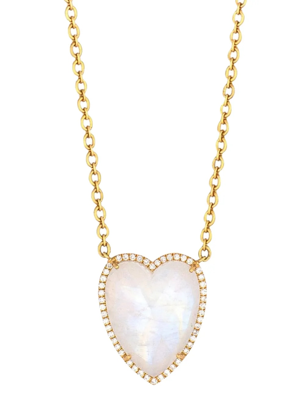 18K yellow gold Love moonstone necklace