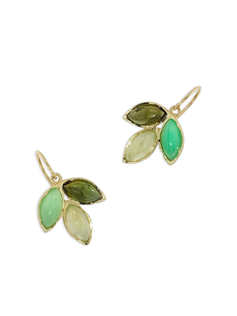 18kt yellow gold Classic Trio Dew multi-stone earrings