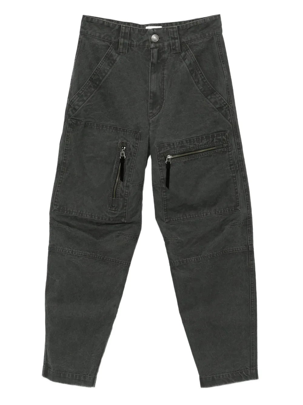 MARANT ÉTOILE high-waisted cargo trousers | Grey | Image 1