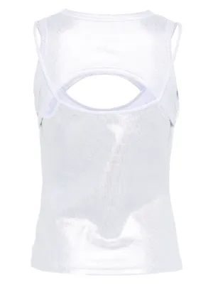 トップス COOMEBASIC FULLLENGTH TANKTOP OFFWHITE M Off-White embroidered-logo Ribbed Tank Top | White | FARFETCH